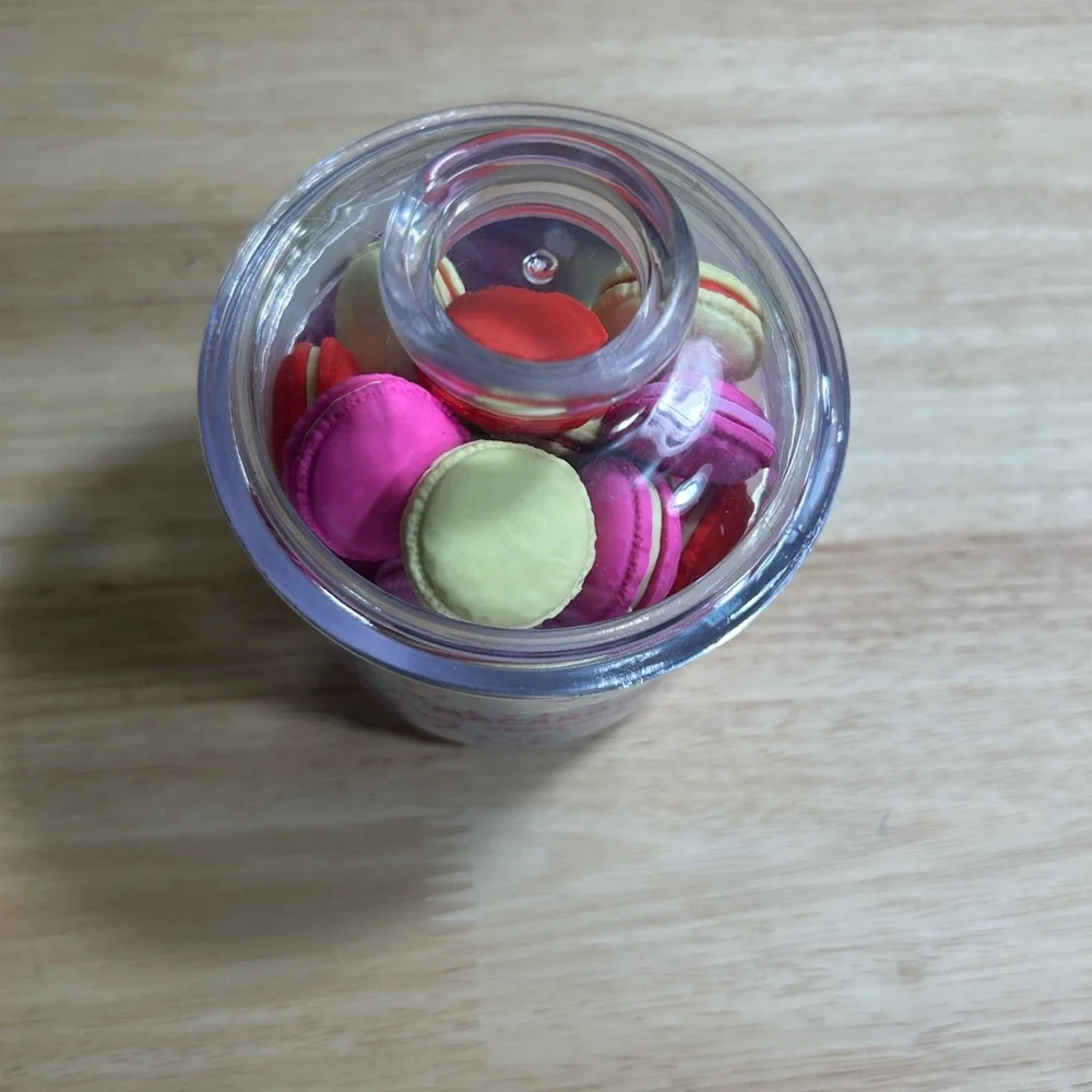 Mini Macaroon Erasers in Jar 35 count